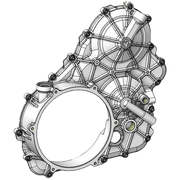 Carcasa de motor de aluminio derecha con tornillos de titanio Motocorse Ducati Panigale V4/S (2025) 