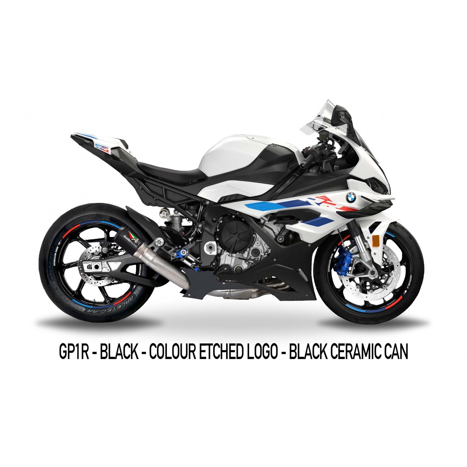 Austin Racing Slip-On (GP1R/GP2R/V3) + tubo de reemplazo de catalizador BMW S1000RR K67 (19-25) 