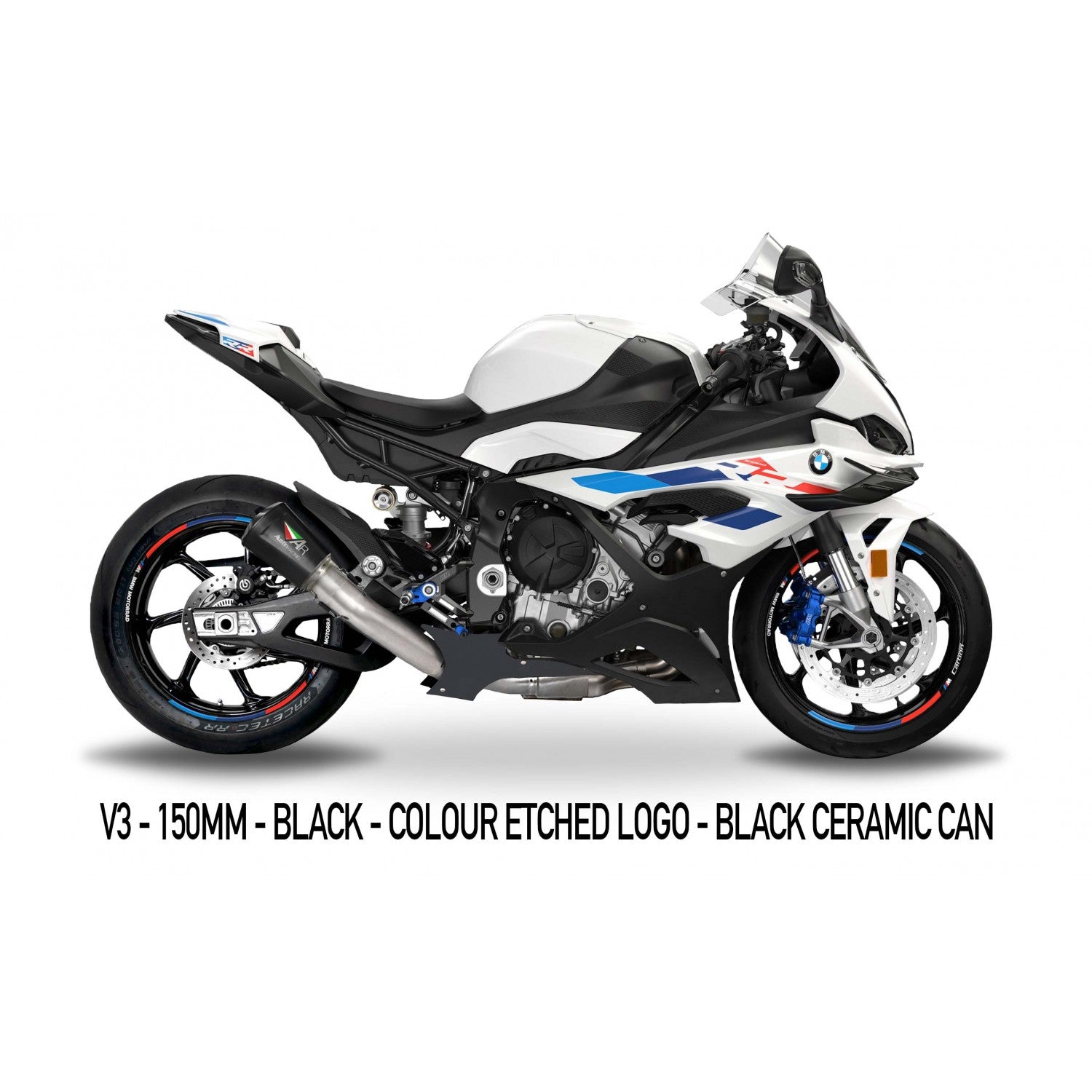 Austin Racing Slip-On (GP1R/GP2R/V3) + tubo de reemplazo de catalizador BMW S1000RR K67 (19-25) 