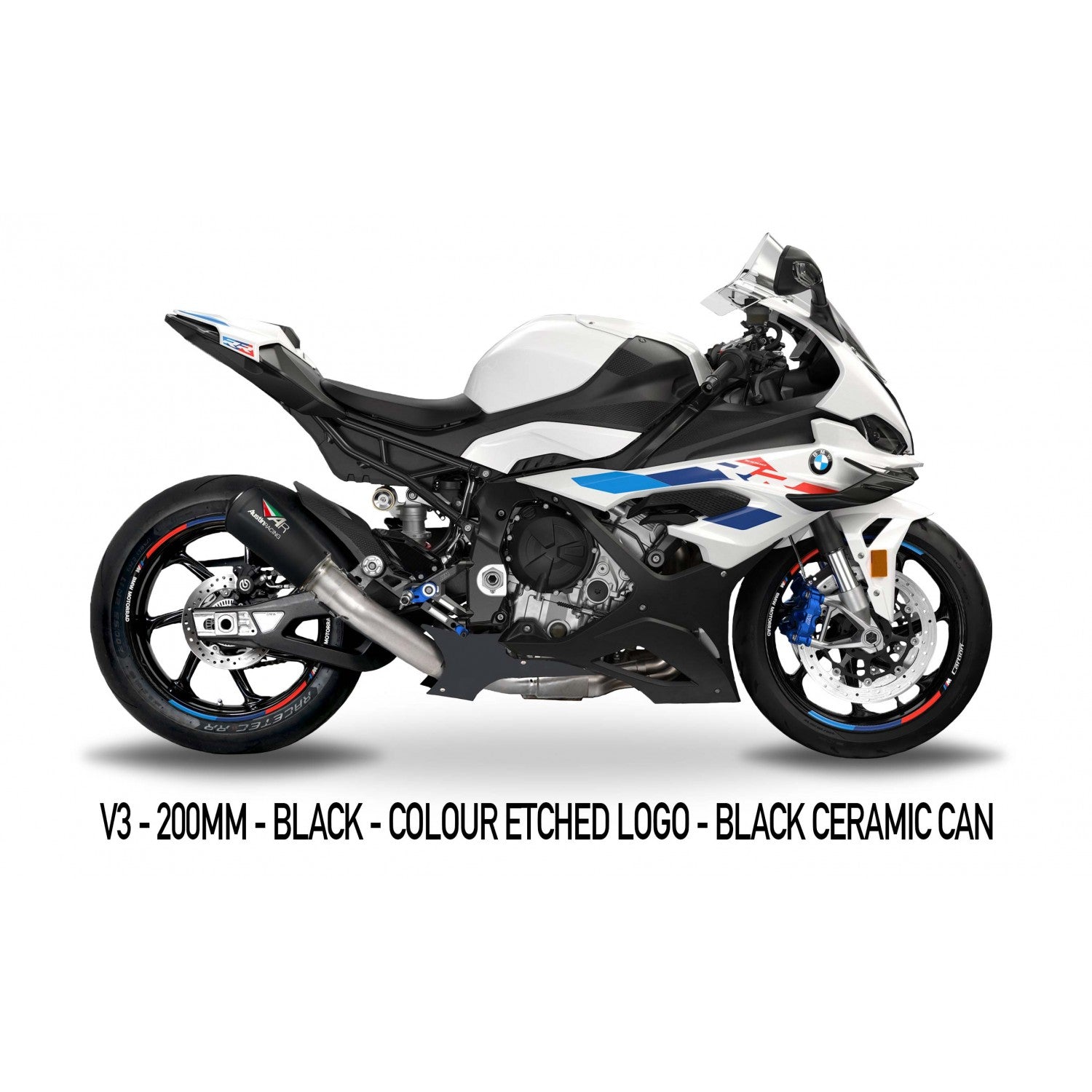 Austin Racing Slip-On (GP1R/GP2R/V3) + tubo de reemplazo de catalizador BMW S1000RR K67 (19-25) 