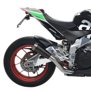 Kit de escape Arrow Slip-On Pro-Race de acero inoxidable oscuro para Aprilia RSV4/RR/RF (17-18) 71214PRN 