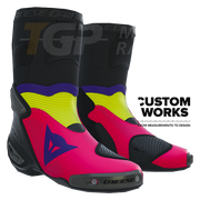 Botas de moto de carreras y calle Dainese Axial 2 Air | Hombre | Fuxia / Violeta / Amarillo fluogelb | Custom Works 