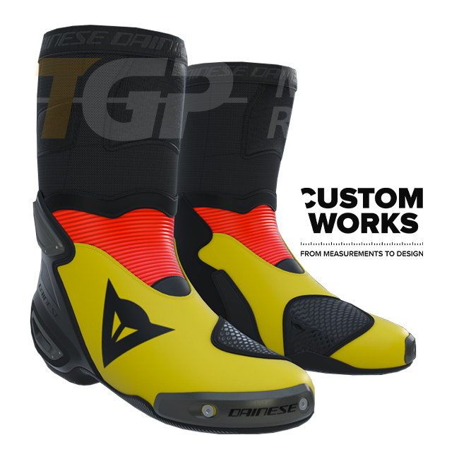 Botas de moto de competición y carretera Dainese Axial 2 para hombre | Edición Germania | Custom Works 