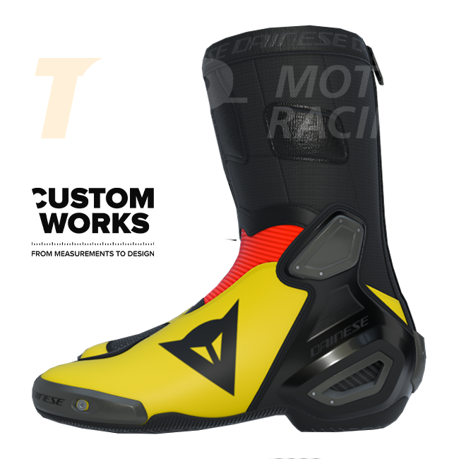 Botas de moto de competición y carretera Dainese Axial 2 para hombre | Edición Germania | Custom Works 