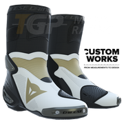 Botas de moto de carreras y carretera Dainese Axial 2 Air | Hombre | Perlweiß / Magnesio | Custom Works 