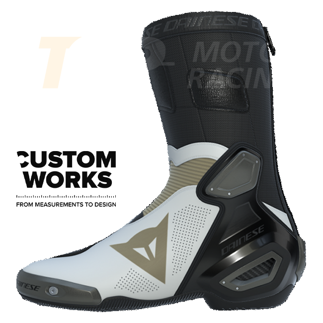 Botas de moto de carreras y carretera Dainese Axial 2 Air | Hombre | Perlweiß / Magnesio | Custom Works 