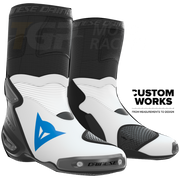 Botas de moto Axial 2 Racing y de calle Dainese | Hombres | Blanco / Cielo | Custom Works 
