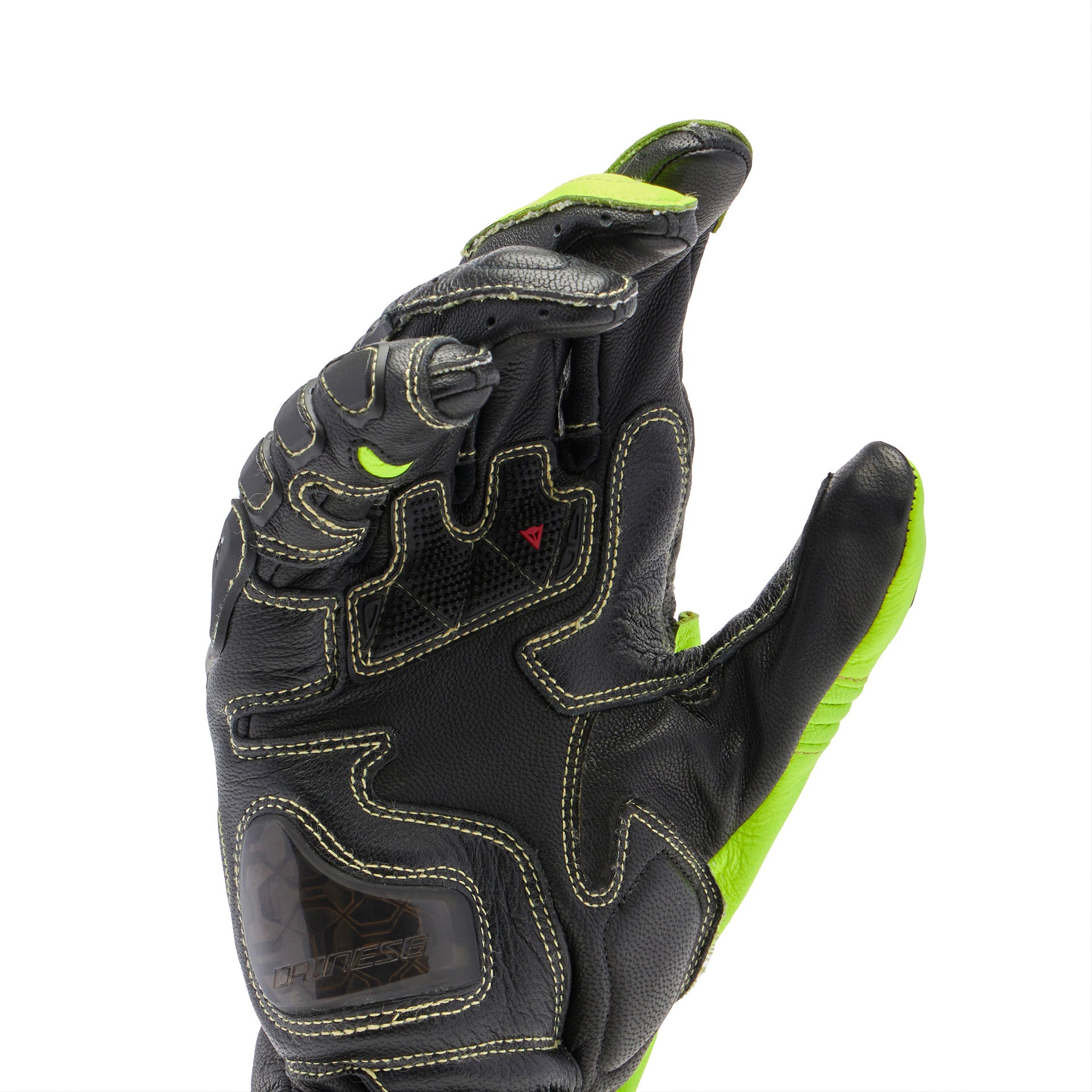 Guantes de moto Dainese Full Metal 7 Racing de cuero | Hombre | Amarillo neón/Negro 