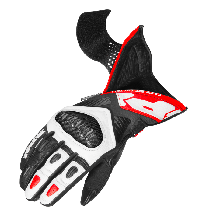 Guantes de cuero para moto Spidi Carbo Fit Racing | Hombre | Rojo | A226014 