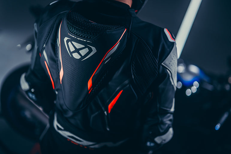 IXON Demonio mono Mono de cuero – Mono de competición perforado | Hombre | Negro/Blanco/Rojo 