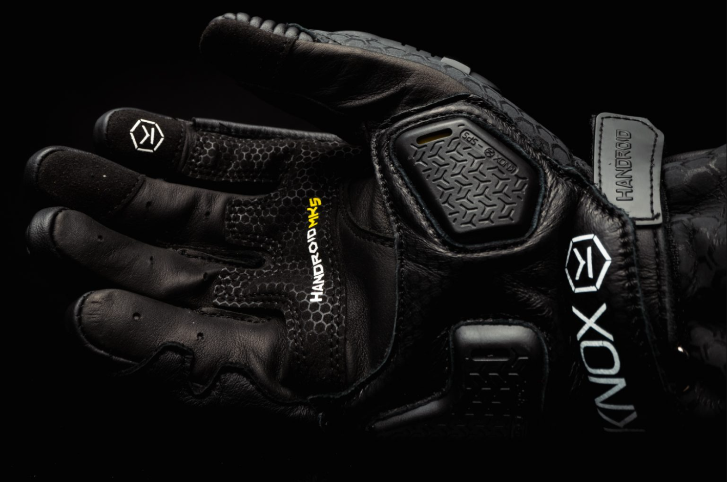 Knox Handroid MK5 Guantes de cuero de carreras | Hombre | Negro | 11769404100 