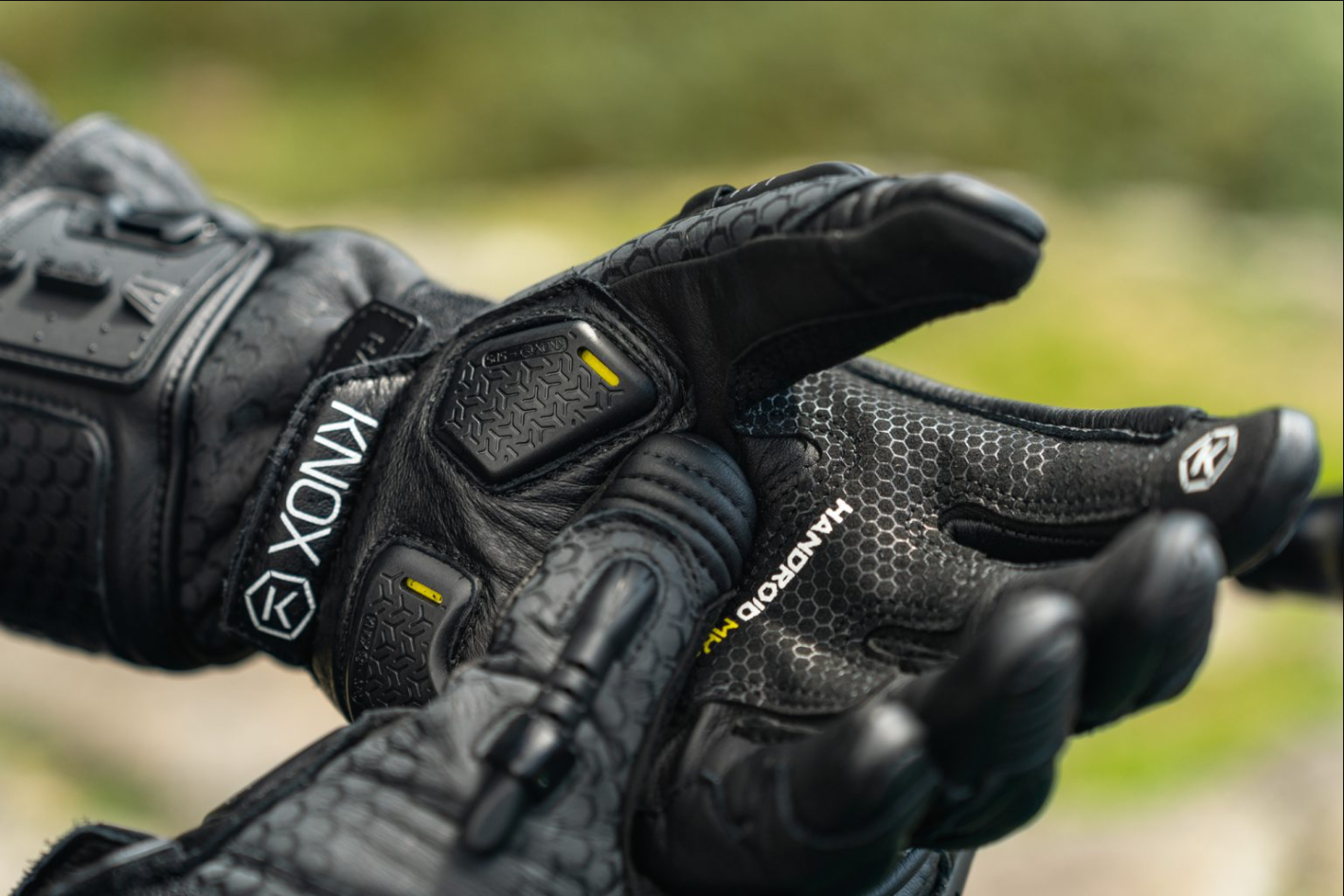 Knox Handroid MK5 Guantes de cuero de carreras | Hombre | Negro | 11769404100 