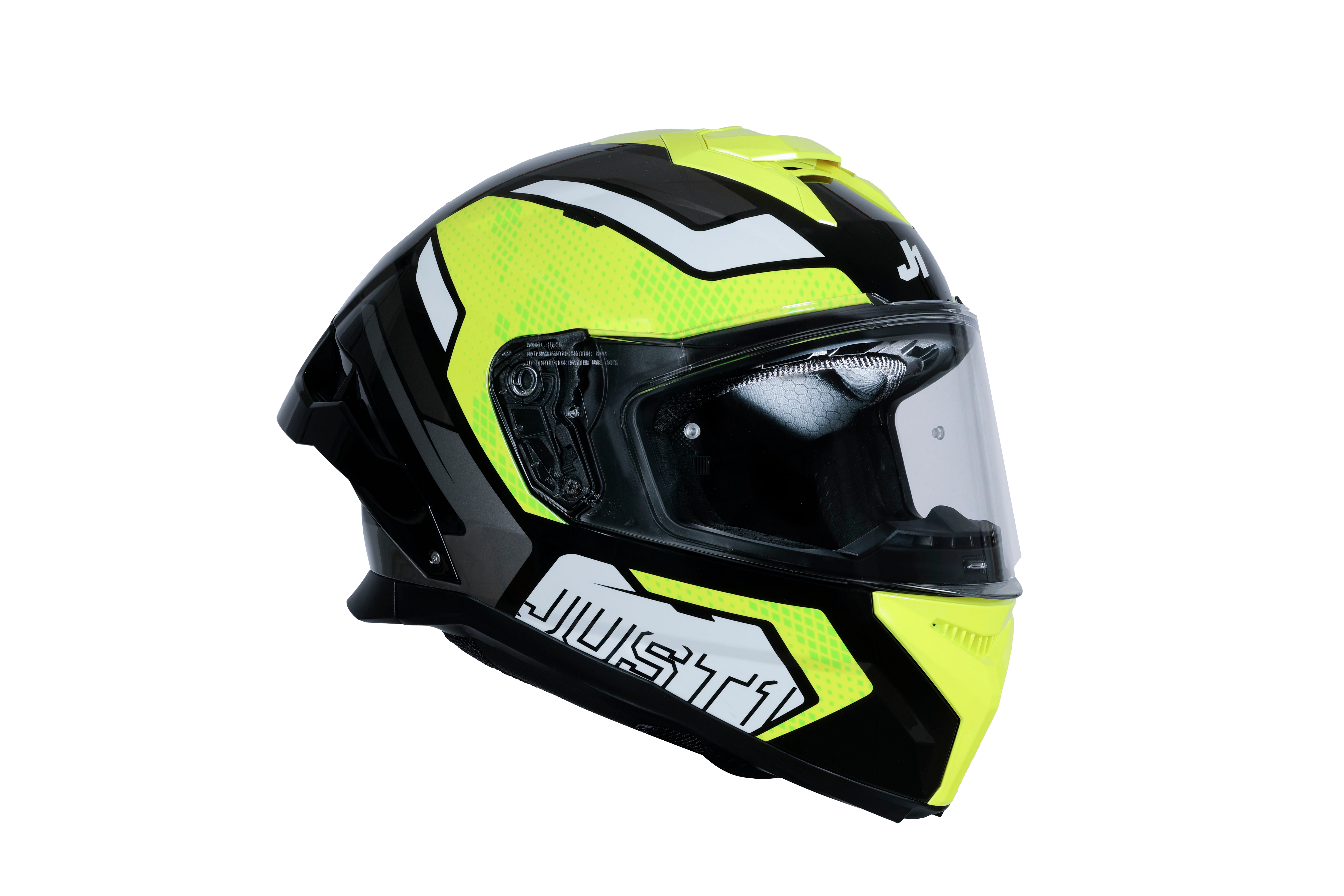 Just1 J-STR Casco Unión Neón Amarillo / Negro Brillante 6030390191001 
