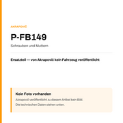Akrapovic Schrauben und Muttern P-FB149 — Platzhalter, kein Herstellerfoto verfügbar