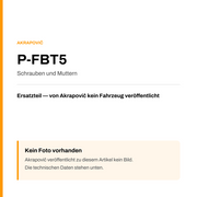 Akrapovic Schrauben und Muttern P-FBT5 — Platzhalter, kein Herstellerfoto verfügbar