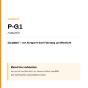 Akrapovic Auspuffteil P-G1 — Platzhalter, kein Herstellerfoto verfügbar
