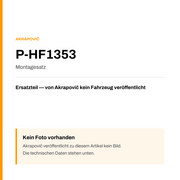 Akrapovic Montagesatz P-HF1353 — Platzhalter, kein Herstellerfoto verfügbar