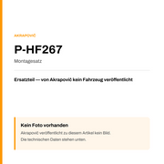 Akrapovic Montagesatz P-HF267 — Platzhalter, kein Herstellerfoto verfügbar