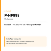 Akrapovic Montagesatz P-HF898 — Platzhalter, kein Herstellerfoto verfügbar