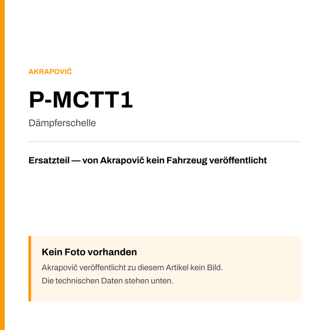 Akrapovic Dämpferschelle P-MCTT1 — Platzhalter, kein Herstellerfoto verfügbar