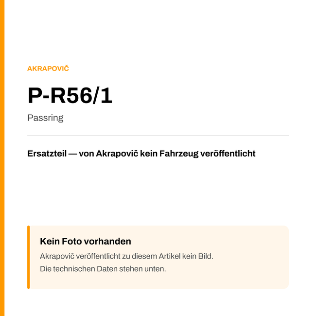 Akrapovic Passring P-R56/1 — Platzhalter, kein Herstellerfoto verfügbar