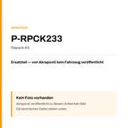 Akrapovic Repack-Kit P-RPCK233 — Platzhalter, kein Herstellerfoto verfügbar