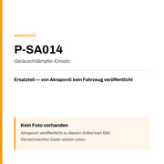 Akrapovic Geräuschdämpfer-Einsatz P-SA014 — Platzhalter, kein Herstellerfoto verfügbar