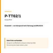 Akrapovic Auspuffteil P-TT62/1 — Platzhalter, kein Herstellerfoto verfügbar