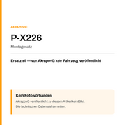 Akrapovic Montagesatz P-X226 — Platzhalter, kein Herstellerfoto verfügbar