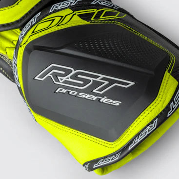 Guantes de cuero de motocicleta RST Pro Series GP D3O | Hombre | Blanco/Negro | 103715 