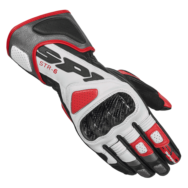 Guantes de cuero para moto Spidi STR-6 Racing | Hombre | Rojo | A221014 