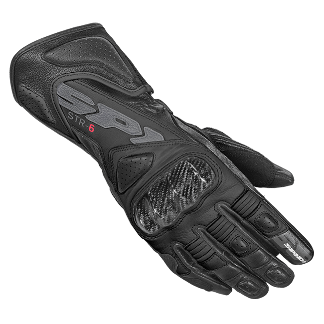 Spidi STR-6 Sport Motorrad Lederhandschuhe | Frauen | Schwarz | A222026