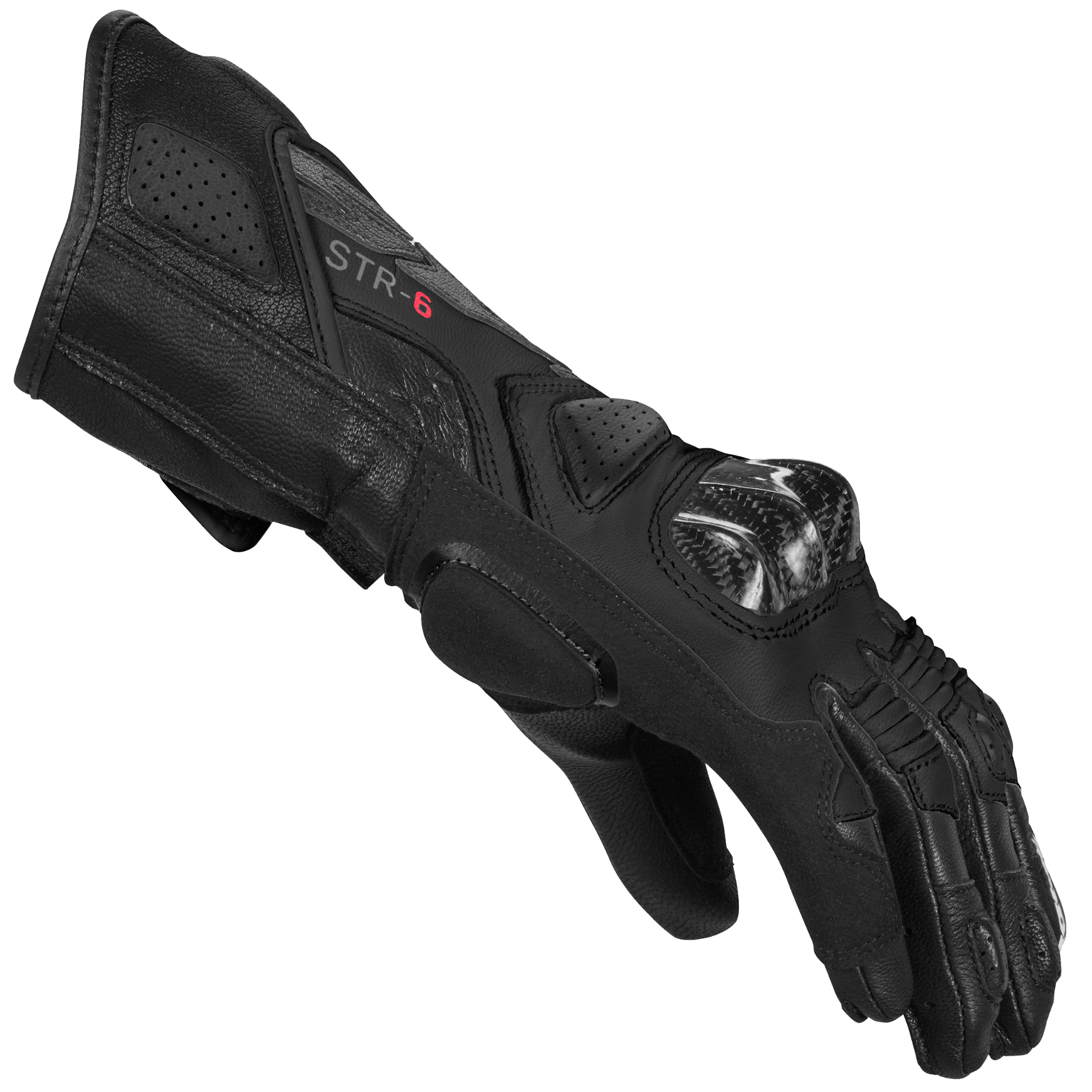 Spidi STR-6 Sport guantes de cuero para moto | Mujeres | Negro | A222026 