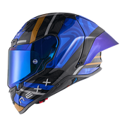 Nexx X.R3R Casco Swirl Carbon Azul Profundo Oro 01XR323489126 