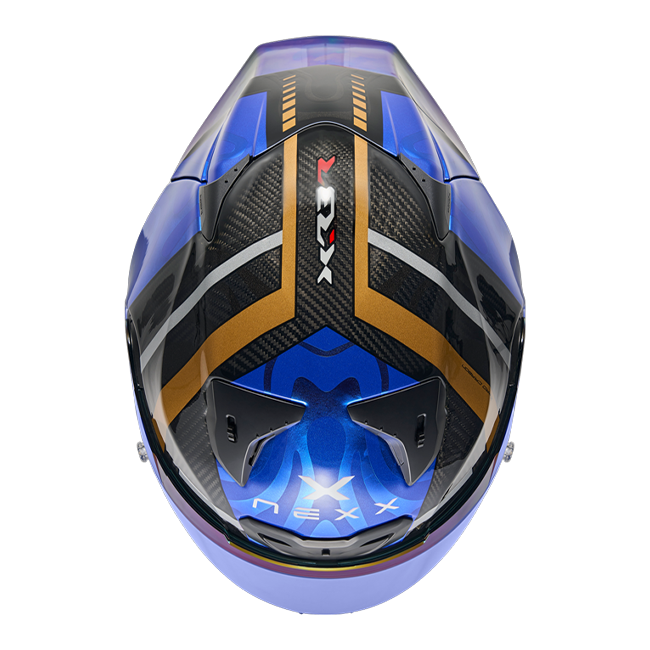 Nexx X.R3R Casco Swirl Carbon Azul Profundo Oro 01XR323489126 