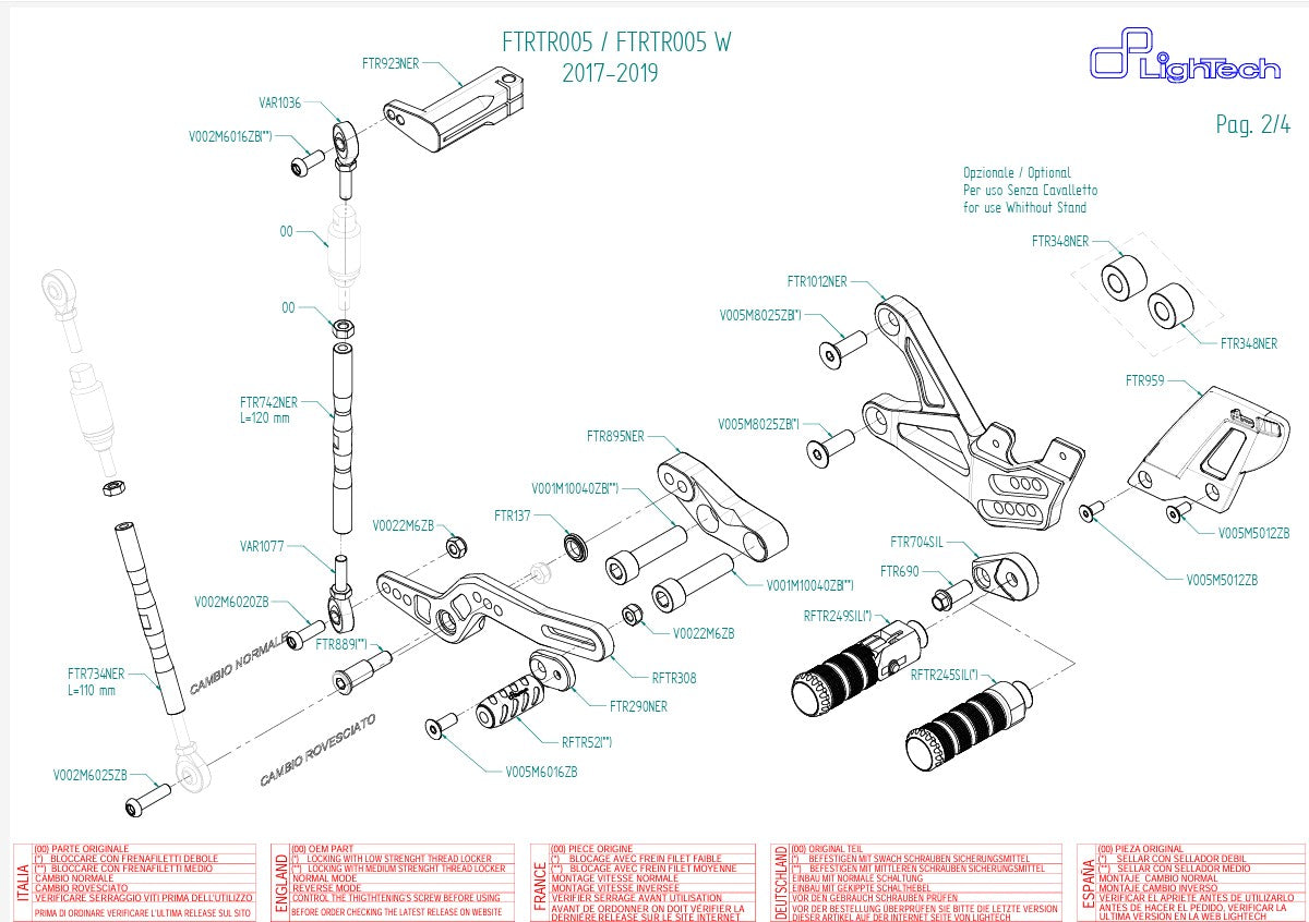 Sistema de frenos LighTech Triumph Daytona 675/765 (13-21) FTRTR005 