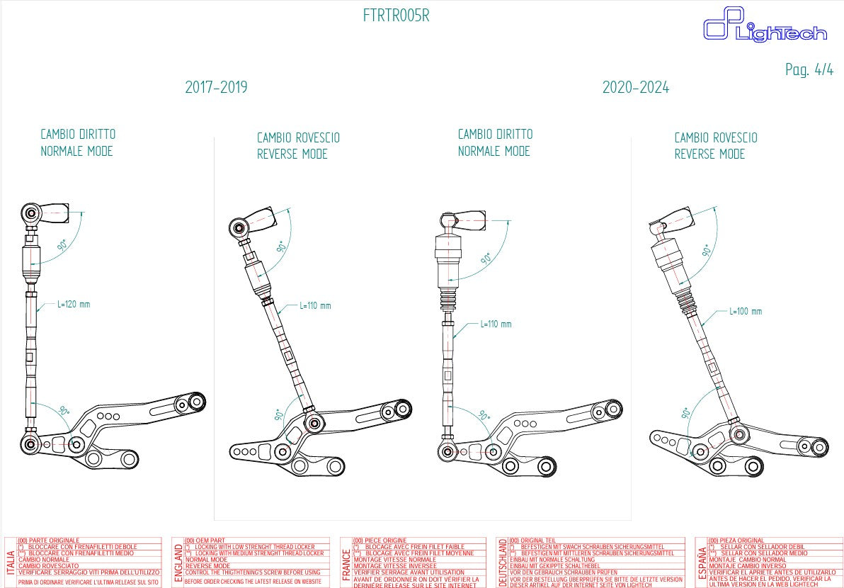 Sistema de frenos R LighTech Triumph Daytona 675/765 (13-21) FTRTR005R 