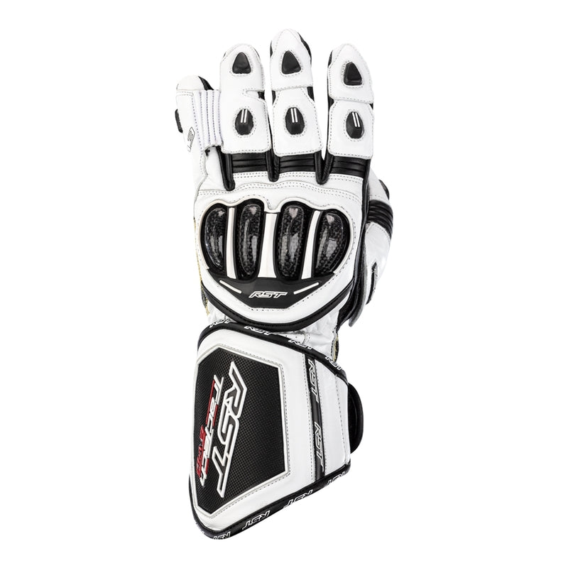 RST Tractech Evo 4 guantes de cuero para motocicleta | Hombre | Blanco | 102666 