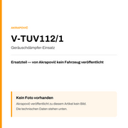 Akrapovic Geräuschdämpfer-Einsatz V-TUV112/1 — Platzhalter, kein Herstellerfoto verfügbar