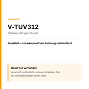 Akrapovic Geräuschdämpfer-Einsatz V-TUV312 — Platzhalter, kein Herstellerfoto verfügbar