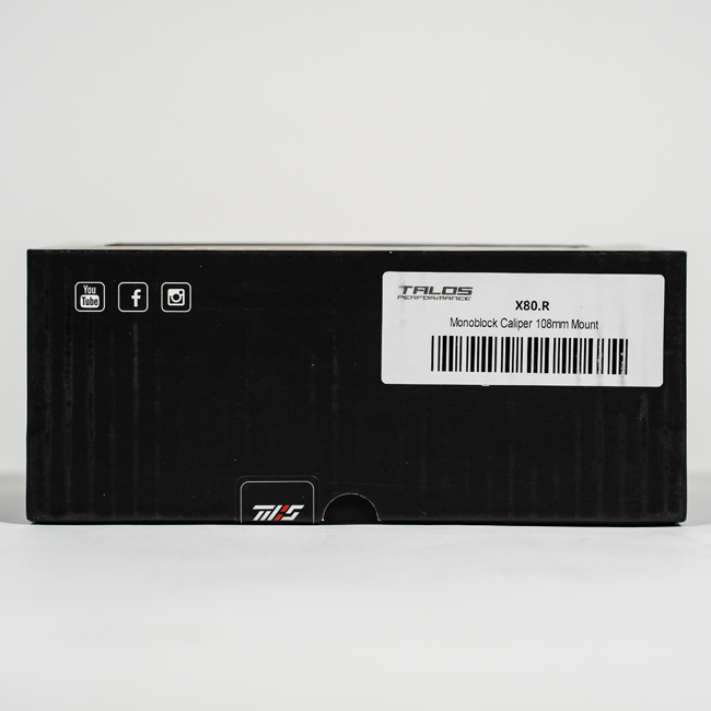 Talos X80 SBK Racing Monoblock P4 34/38 108mm pinza de freno delantera derecha | X80.108.HD.R 