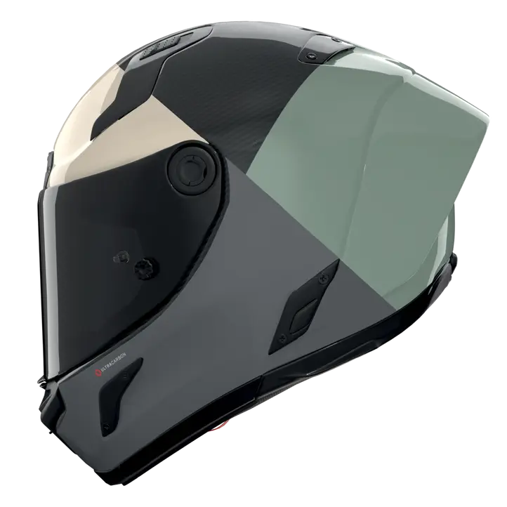 Casco Nolan X-804 RS Ultra Carbon Blocco Verde Grisáceo/Antracita/Marfil 370 