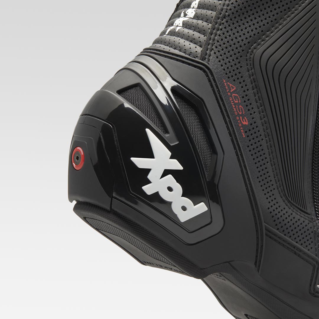 XPD XP9-R AIR bota de moto de carreras y calle perforada | Hombre | Blanco/Negro 