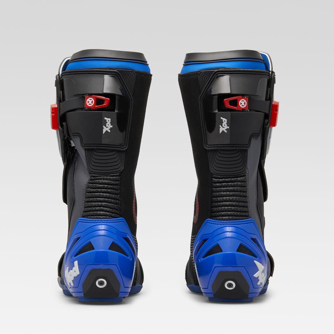 Botas de moto XPD XP9-S Racing y de calle | Hombre | Negro/Azul 
