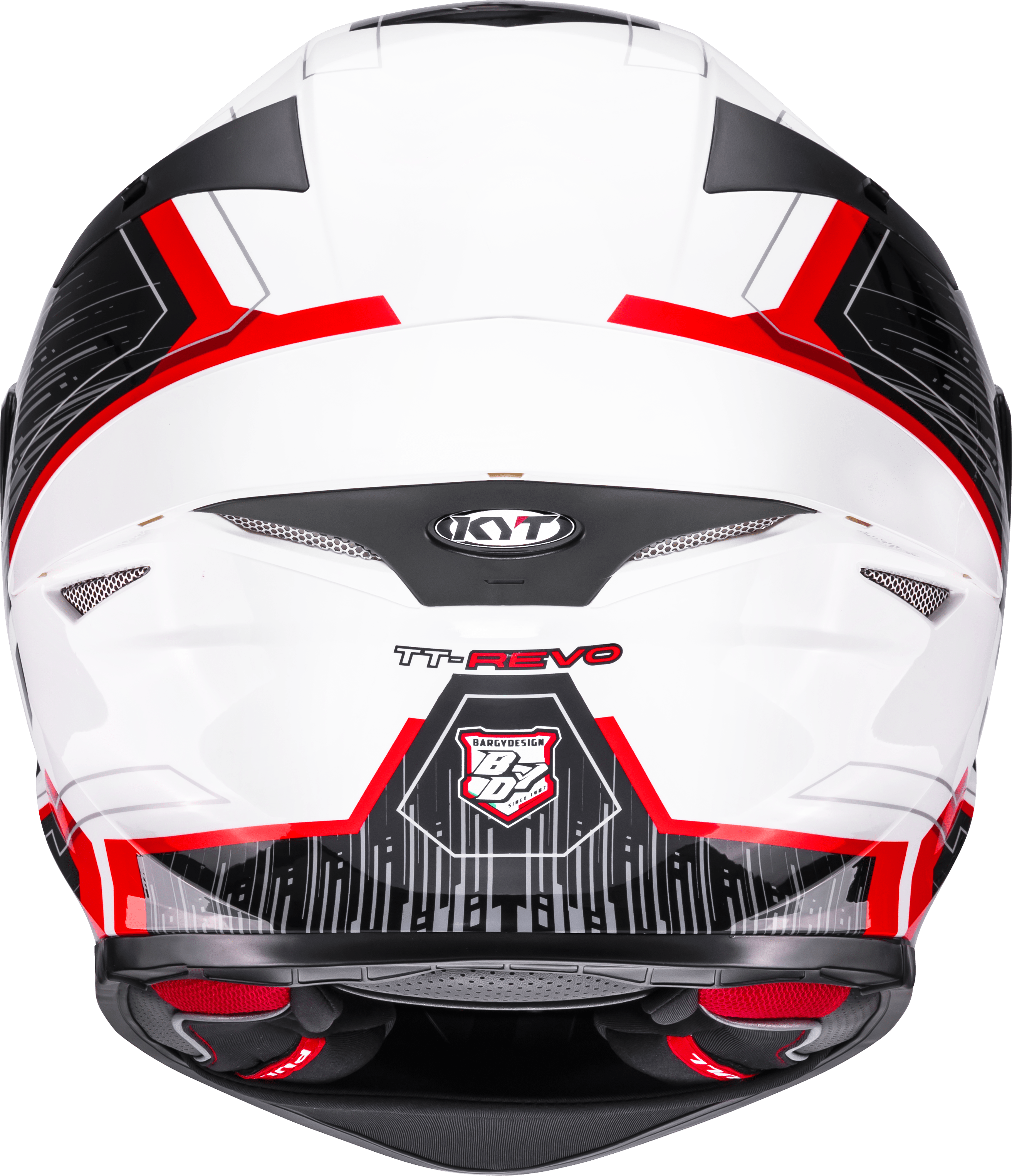 KYT TT-Revo Casco Speeding Blanco / Rojo Y6TR0051 