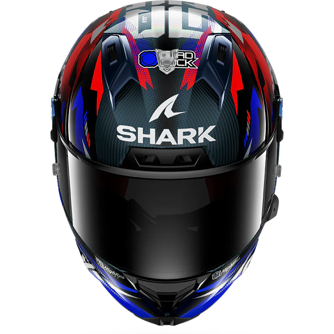 Shark Aeron Casco Johann Zarco Réplica GP de Francia – Carbón Azul Cromo 