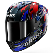 Shark Aeron Casco Johann Zarco Réplica GP de Francia – Carbón Azul Cromo 
