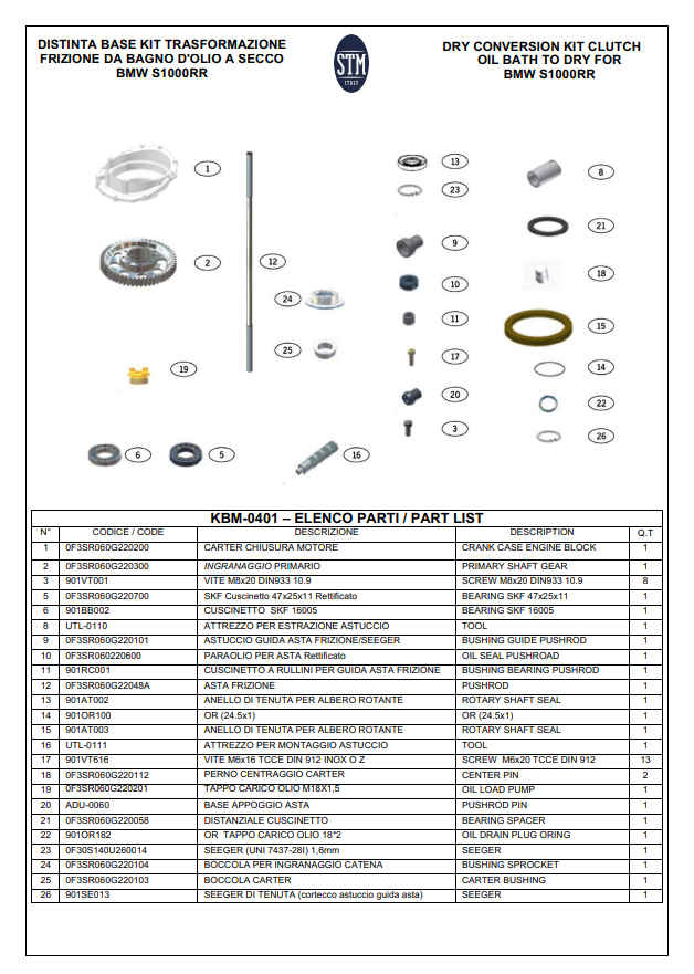 STM EVO GP embrague seco BMW S1000RR K46 (09-18) KTT-1300 
