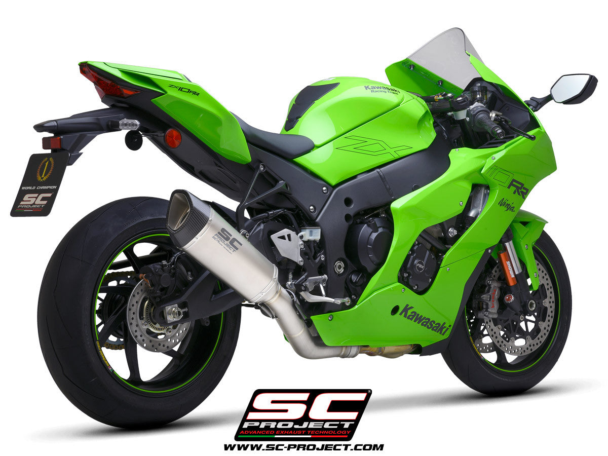 SC-Project Escape tipo Slip-On SC1-R + tubo de repuesto KAT para Kawasaki ZX-10 R/RR (21-26) K38A-DET91C 