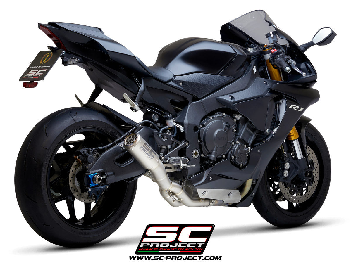SC-Project Slip-On CR-T + tubo de reemplazo KAT Yamaha YZF-R1/M RN49 (17-19) Y11B-DET36 